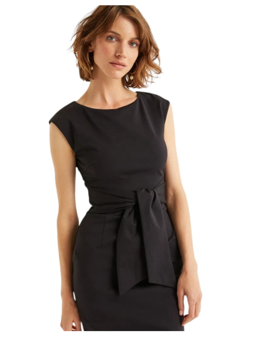 Boden Black Ponte Midi Dress Size 2 - Picture 11 of 13
